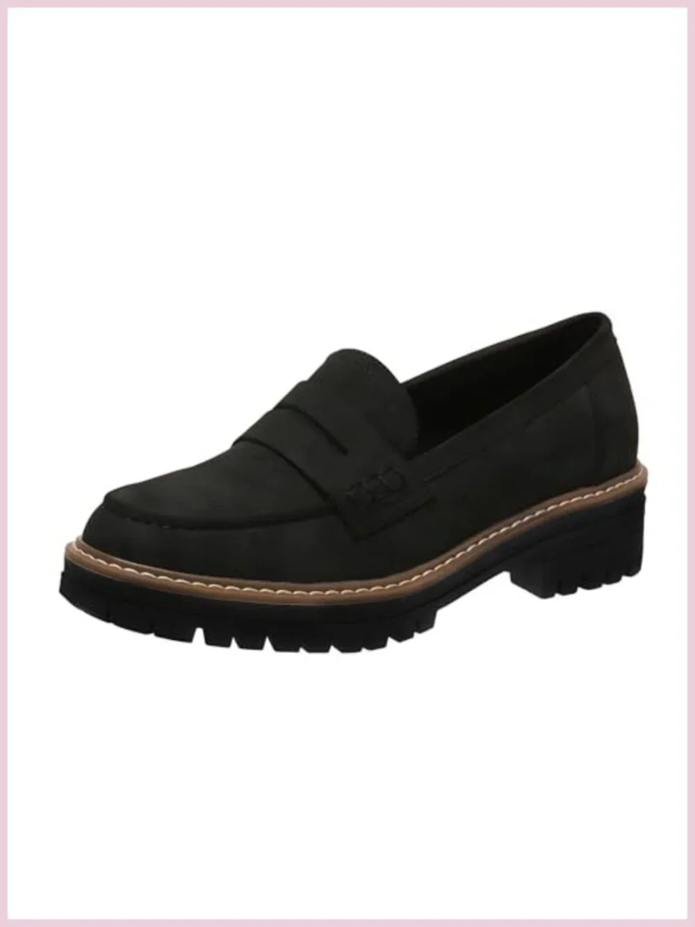 Suede Platform Penny Loafers Slip On Casual Work Walking Shoes